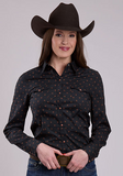 Women's Aztec Foulard Print Long Sleeve Shirt