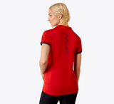 Ariat Womens Bandera Team 1/4 Zip Short Sleeve Polo
