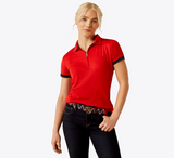 Ariat Womens Bandera Team 1/4 Zip Short Sleeve Polo