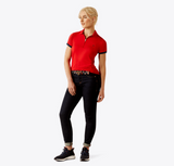Ariat Womens Bandera Team 1/4 Zip Short Sleeve Polo