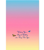 Leanin Tree Unicorn and Butterflies Birthday Card
