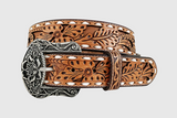 Roper Ladies Floral Embossed Cutouts and Laced Edges Belt