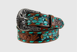 Roper Girls Floral Hand Tooled Cactus Belt