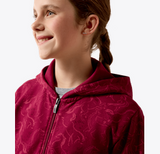 Ariat Youth Spiffy Full Zip Sweatshirt with Horsin Around Print