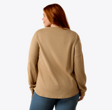 Ariat Womens Canvas Oversized Long Sleeve T-Shirt