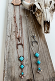 Boho Ranch Shop 3 Layered Western Squash Blossom Necklace - Copper