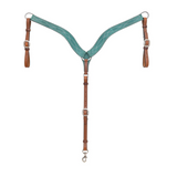 Circle Y Marfa Lights Suede Breast Collar Teal