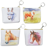 Horses and Donkey Key Chain Coin Purses