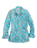 Tin Haul 1957 Turquoise Aztec Women's Shirt