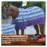 WeatherBeeta ComfiTec Essentials Turnout - Purple Navajo Print (220g)