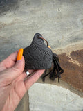 Countryside Co. Cowtag Embossed Leather Keychain with Tassel