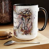 All Designs Equine Romantic Flower Horse Watercolor Mug, Inspirational Gift