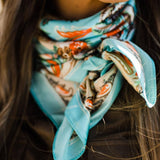 Rodeo Drive Turquoise That So 70's Paisley Wild Rag - Western Scarf