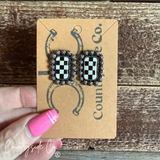 Countryside Co. Retro Checkered Earrings