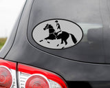 5 x 3" Waterproof Oval Equestrian Horse Sticker: Eventer