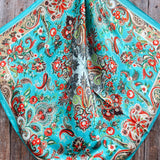Rodeo Drive Turquoise That So 70's Paisley Wild Rag - Western Scarf