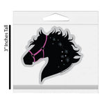 Horse 3" Sticker Waterproof | Pink Halter | Cello Sleeved