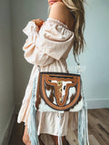 Boho Ranch Shop THE CAROLINE CROSSBODY steer longhorn - cowhide purse bag