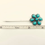 Mio Queena Western Style Vintage Turquoise Hairpin Hair Clip - WJ
