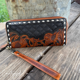 Countryside Co. Laney Tooled Leather Wallet Wristlet