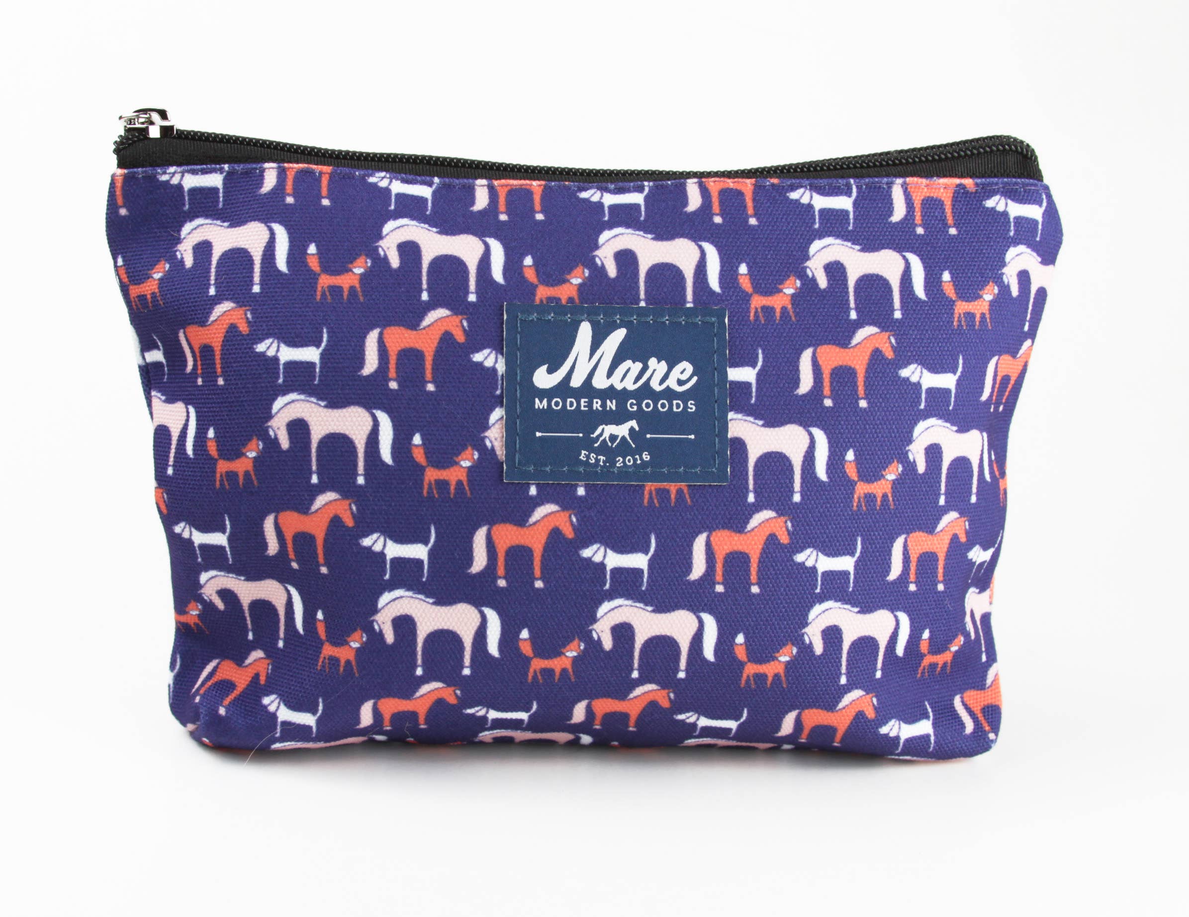 Foxy Print Zipper Pouch