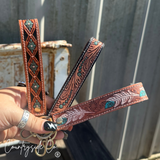 Countryside Co. Pecos Tooled Leather Keychain Wristlet