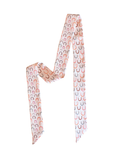Tirzah Lane Art Colorful Lucky Horseshoes Twilly Scarf: Western Satin Chiffon Hair & Neck Scarf