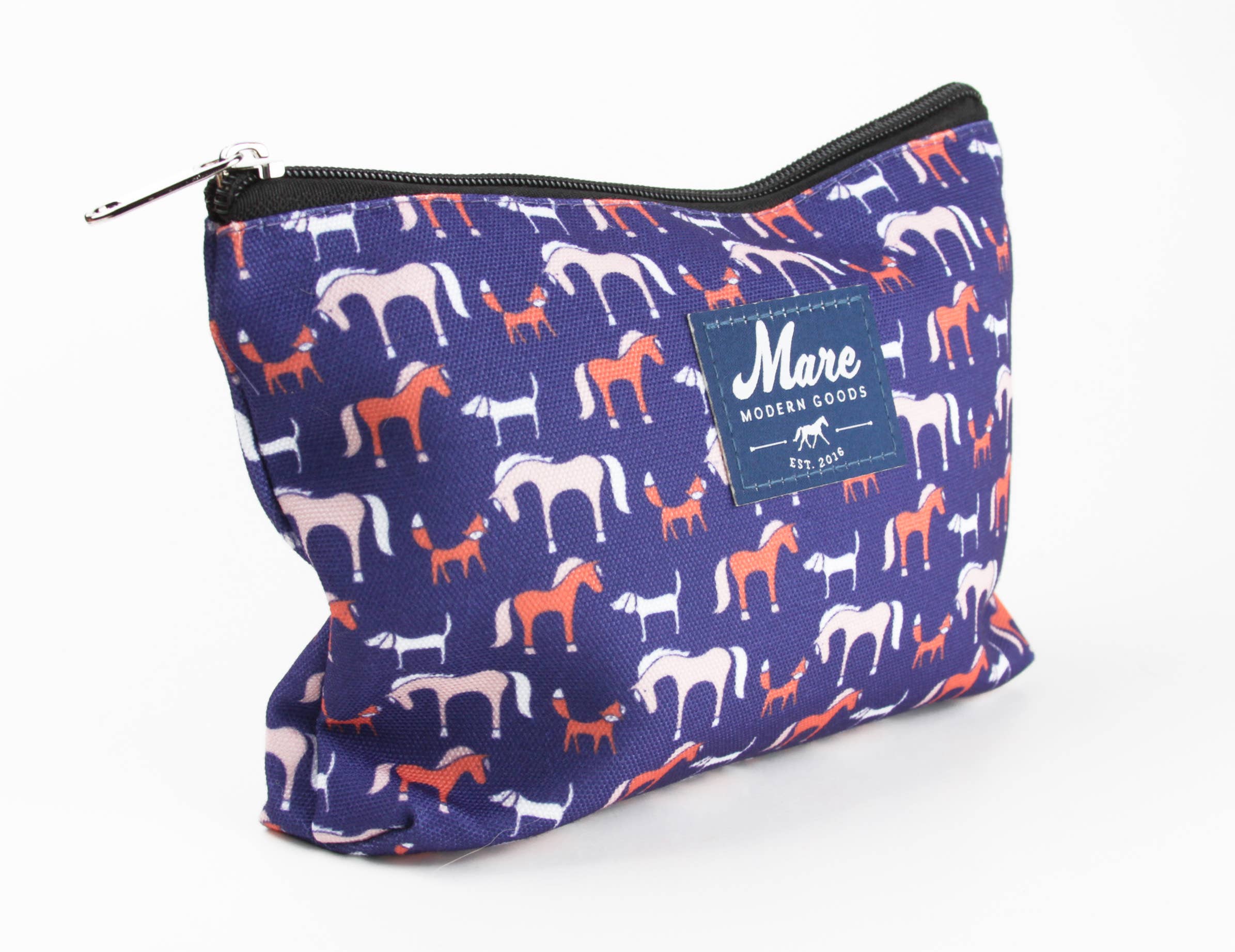 Foxy Print Zipper Pouch - Thumbnail 2