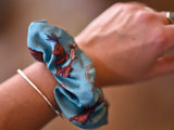 Tirzah Lane Art Buckin' Bronc in Blue Sage Scrunchie Cowgirl Hair Accessory