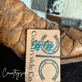 Countryside Co. Turquoise Cluster Flower Stud Earring