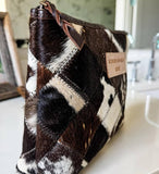 Boho Ranch Shop LUXE MAKEUP bag Genuine Hair On travel