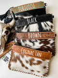 Boho Ranch Shop Western Mini Mobile Cowhide Tooled Leather Crossbody