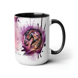 All Designs Equine Horse Trainer Watercolor Two Toned Mug