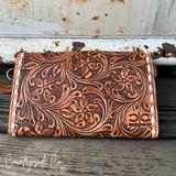 Countryside Co. Stampede Double Horseshoe Tooled Leather Purse Crossbody