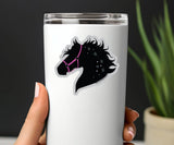 Horse 3" Sticker Waterproof | Pink Halter | Cello Sleeved