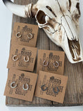 Boho Ranch Shop Dainty Western Style Horseshoe with Rhinestone Earrings