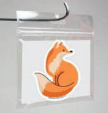 Fox 3" Sticker Waterproof | Fox Black Line | Cello Sleeved