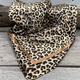 Rodeo Drive Tan Leopard Wild Rag - Western Scarf