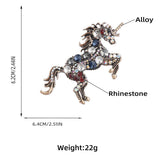 Mio Queena Colourful Rhinestone Galloping Horse Brooch