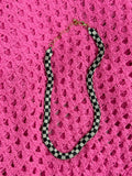 Countryside Co. Checkered Black & White Necklace