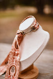 Tirzah Lane Art Snaffle Bit Twilly Scarf Slide Accessory in “Gold”