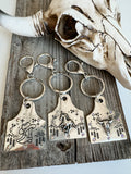 Western ARROW Aztec Pattern | EARTAG Pendant Keychain 