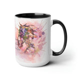 All Designs Equine Inspirational Watercolor Equestrian Two Toned Mug