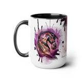 All Designs Equine Horse Trainer Watercolor Two Toned Mug