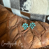 Countryside Co. Turquoise Cluster Flower Stud Earring
