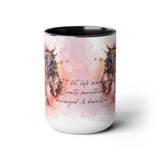 All Designs Equine Inspirational Watercolor Equestrian Two Toned Mug