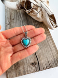 Boho Ranch Shop Western Semi Stone Rhinestone Heart Necklace