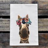 Hippie Hound Studios Donkey Dark Boho Donkey Kitchen Decor Tea Towel