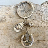 Mio Queena Western Style Cow Head Pendant Key Ring Creative Keychain-WJ