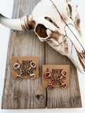 Boho Ranch Shop Western Post Horsebit Groove Earrings